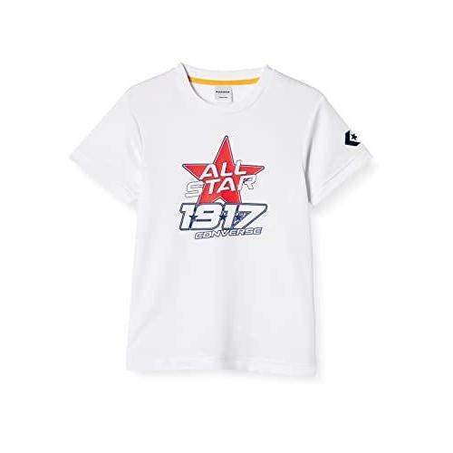 爆安 今月限定 特別大特価 コンバース 2S_JRプリントTシャツ CB421351 色 : ホワイト サイズ 130 katharine.jp katharine.jp