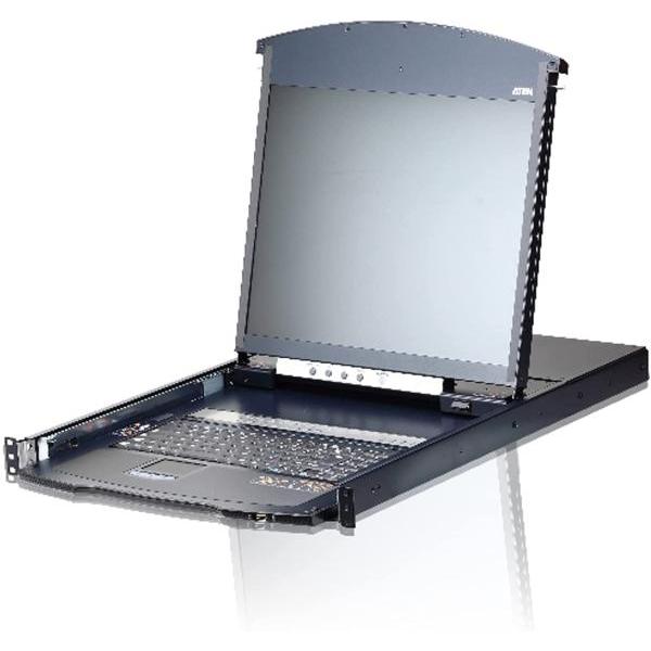 Aten Lcd 19インチ 16ポート Cat5e Lcd パソコン周辺機器 Ip Kvmドロワー 19インチ