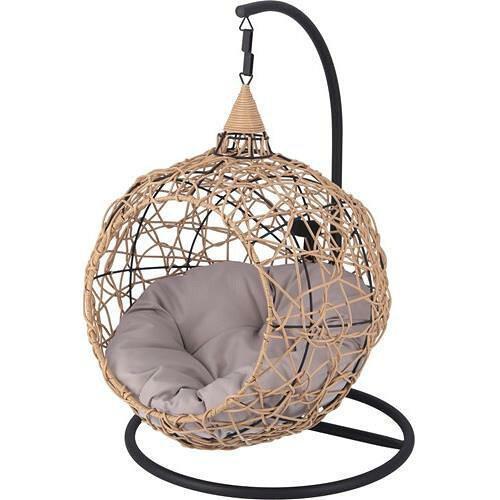 不二貿易 ペット用ハンギングチェア ラウンド NA 色:ナチュラル 品番:51736 | 