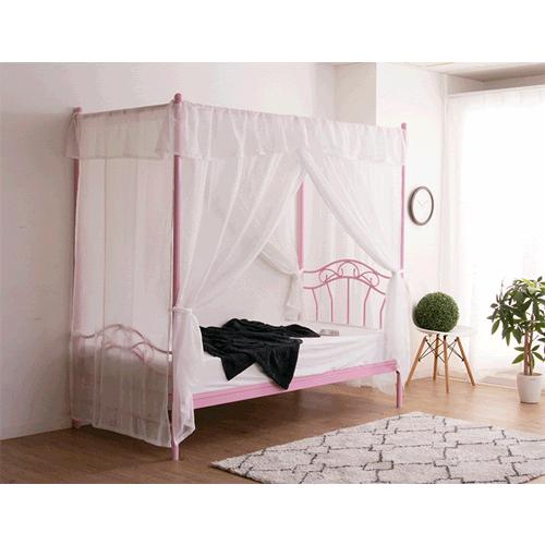 ベッド シングル 天蓋付き カーテン付き フレームのみ おしゃれ