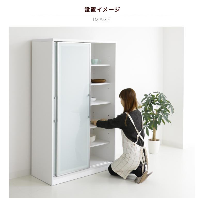 食器棚 ダイニングボード キッチンボード 幅100 おしゃれ 完成品 引き戸 ガラス 日本製_5