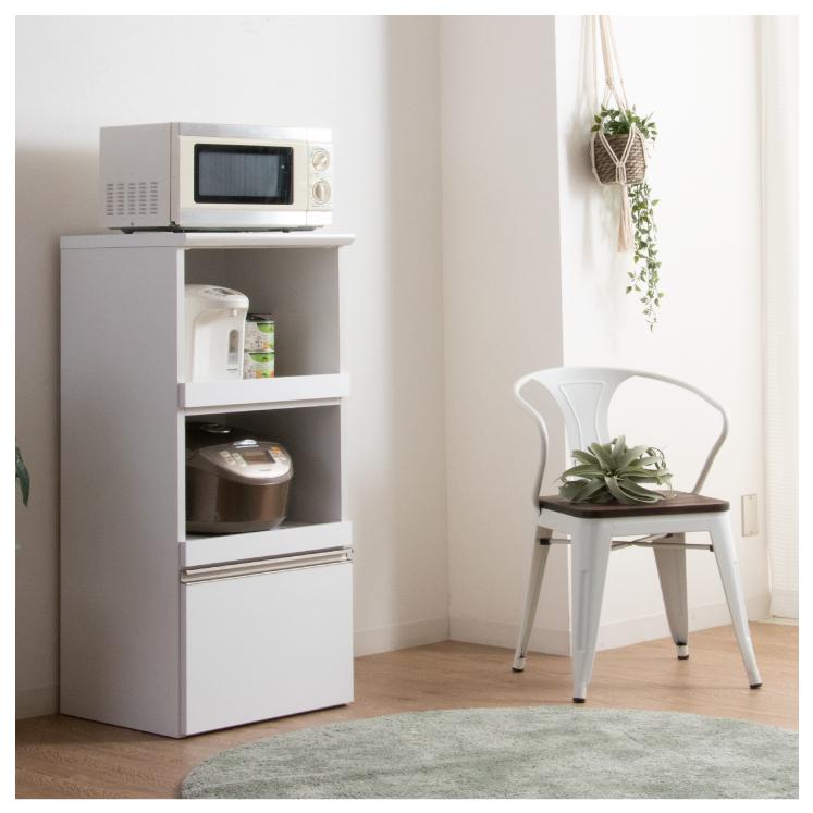 レンジ台 幅50 完成品 日本製 レンジラック おしゃれ スリム