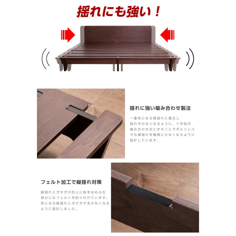 ベッド クイーンベッド フレームのみ クイーン ベッドフレーム 