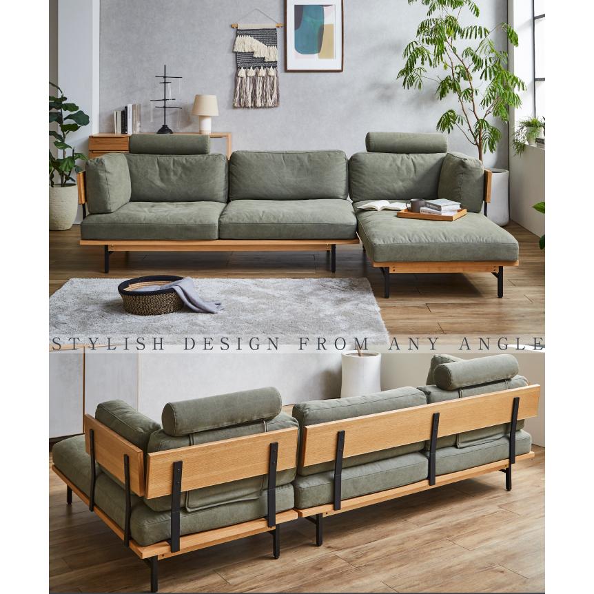 カウチソファ　３人掛け　ファブリック　BR　新品　大特価 カウチソファ カウチ コーナー ソファー ソファ 3人掛け