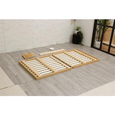 耐荷重600kg 天然木 すのこベッド クイーン 組立簡単 おしゃれ ベッド