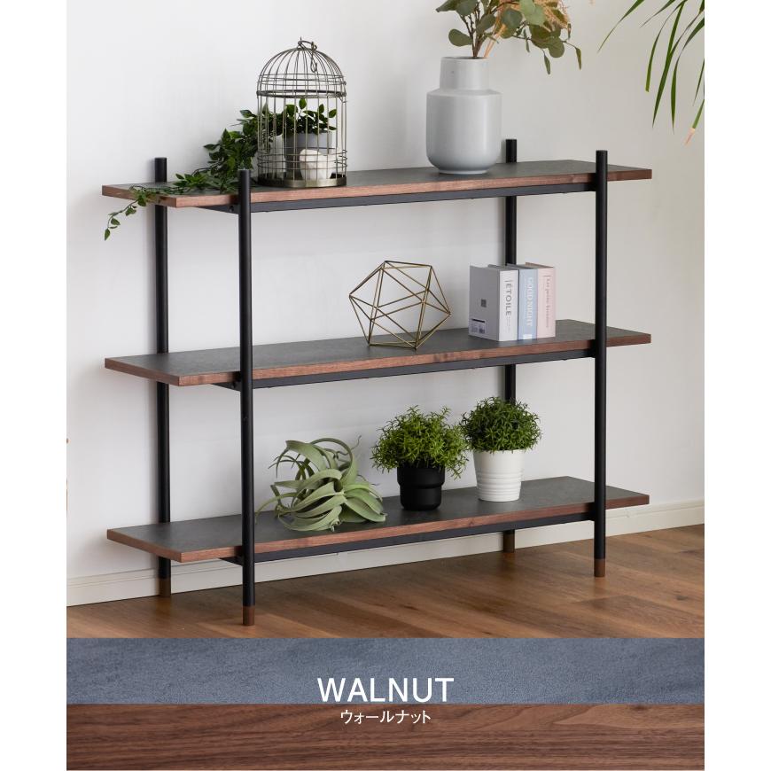 ラック スチール 幅120 奥行36 高さ93 おしゃれ 3段 シェルフ オープン