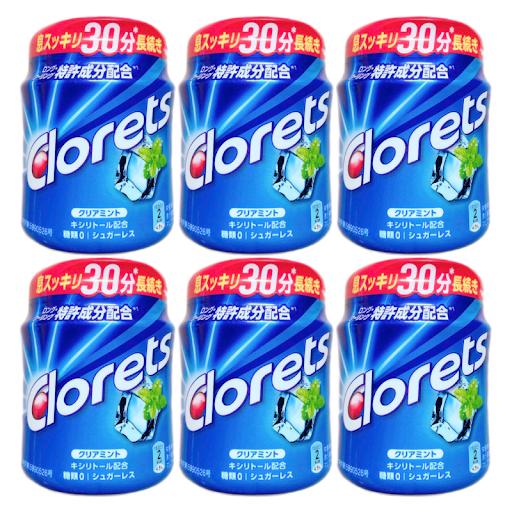 Clorets クロレッツXP クリアミントボトルR 140g 6個セット Clorets クロレッツXP クリアミントボトルR 140g 6個セット