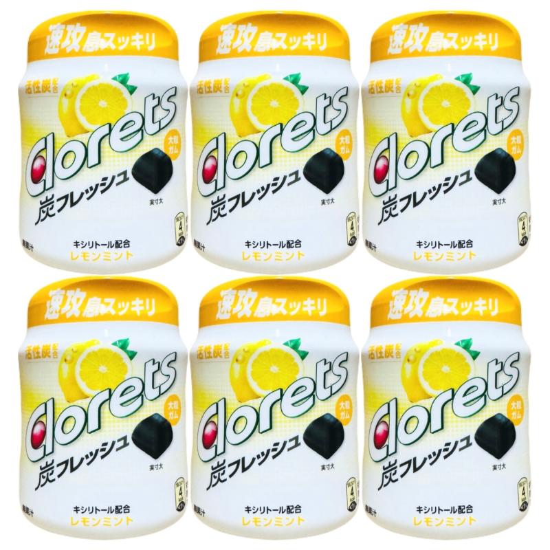 Clorets（クロレッツ） 炭フレッシュ レモンミント ボトルガム 112g 6