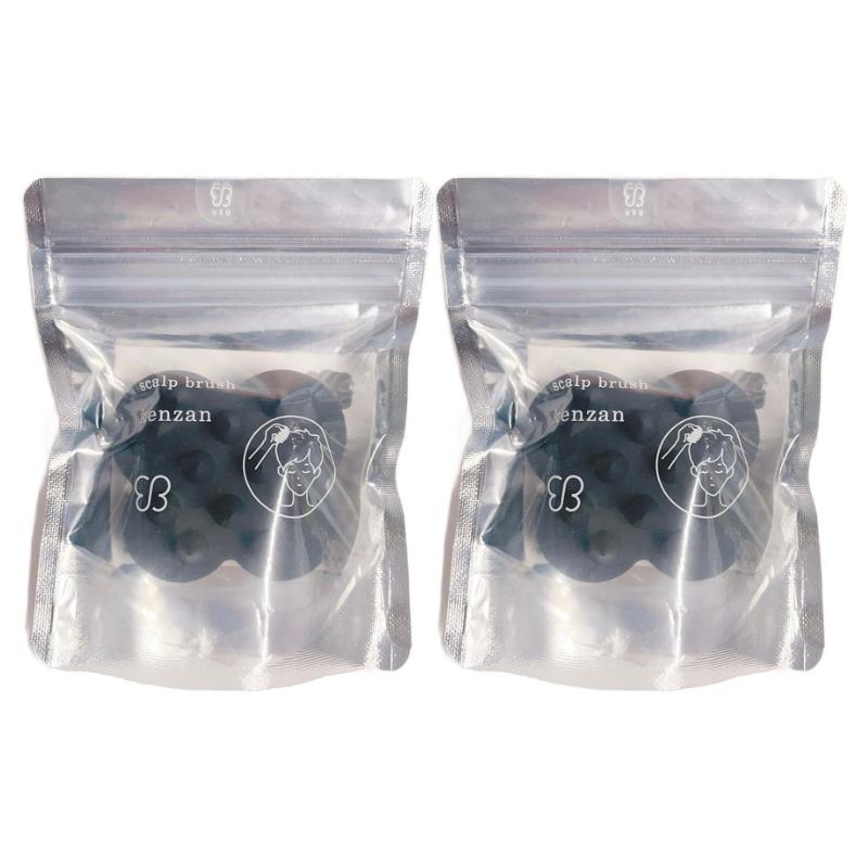 uka（ウカ） スカルプブラシ ケンザン ブラック 黒 2個セット : ECkawa