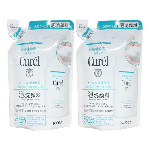 Curel キュレル 泡洗顔料 つめかえ用 130ml 2個セット 花王 詰め替え