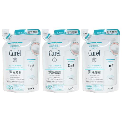 Curel キュレル 泡洗顔料 つめかえ用 130ml 3個セット 花王 詰め替え