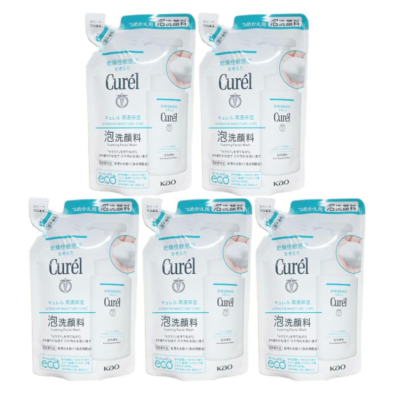 Curel キュレル 泡洗顔料 つめかえ用 130ml 5個セット 花王 詰め替え