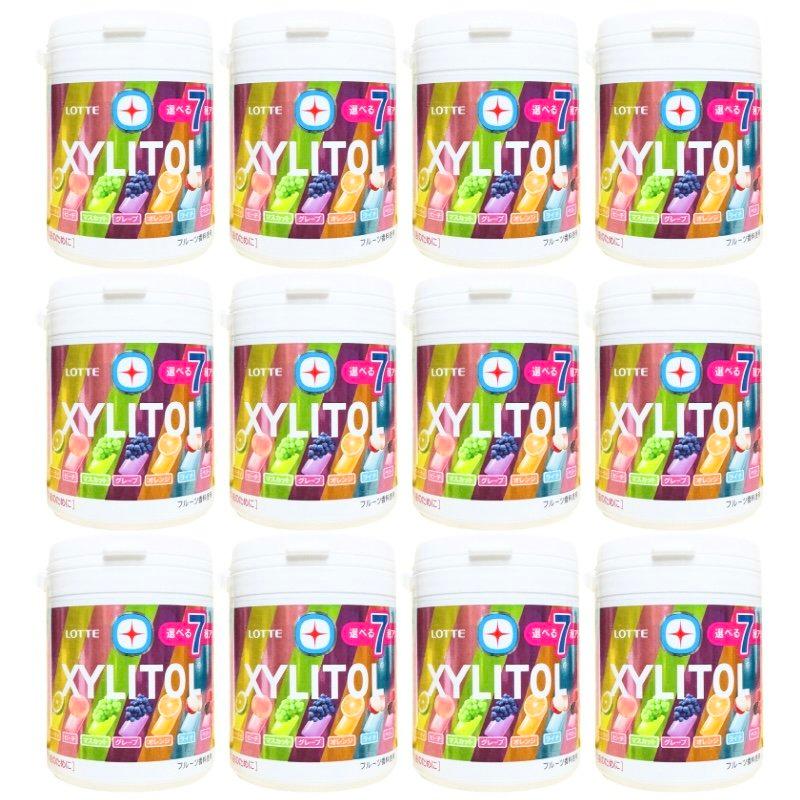 XYLITOL ロッテ キシリトールガム 7種アソートボトル 133g×12個