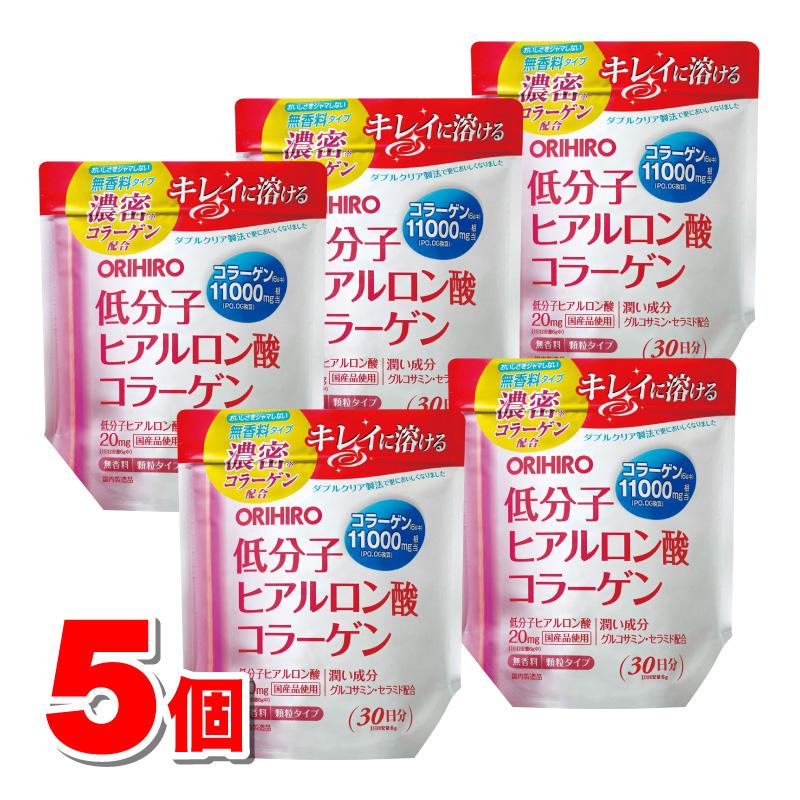 ORIHIRO（オリヒロ） 低分子ヒアルロン酸 コラーゲン 袋タイプ 180g ×5