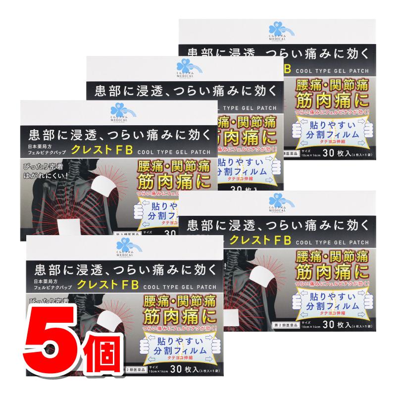 くらしリズムメディカル 【第2類医薬品】 クレストFB 30枚 ×5個