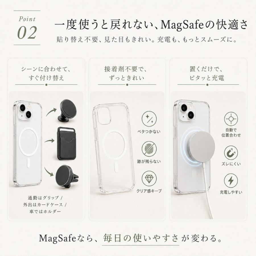 iphone17e ケース クリア MagSafe対応 ガラスフィルムセット iPhone16