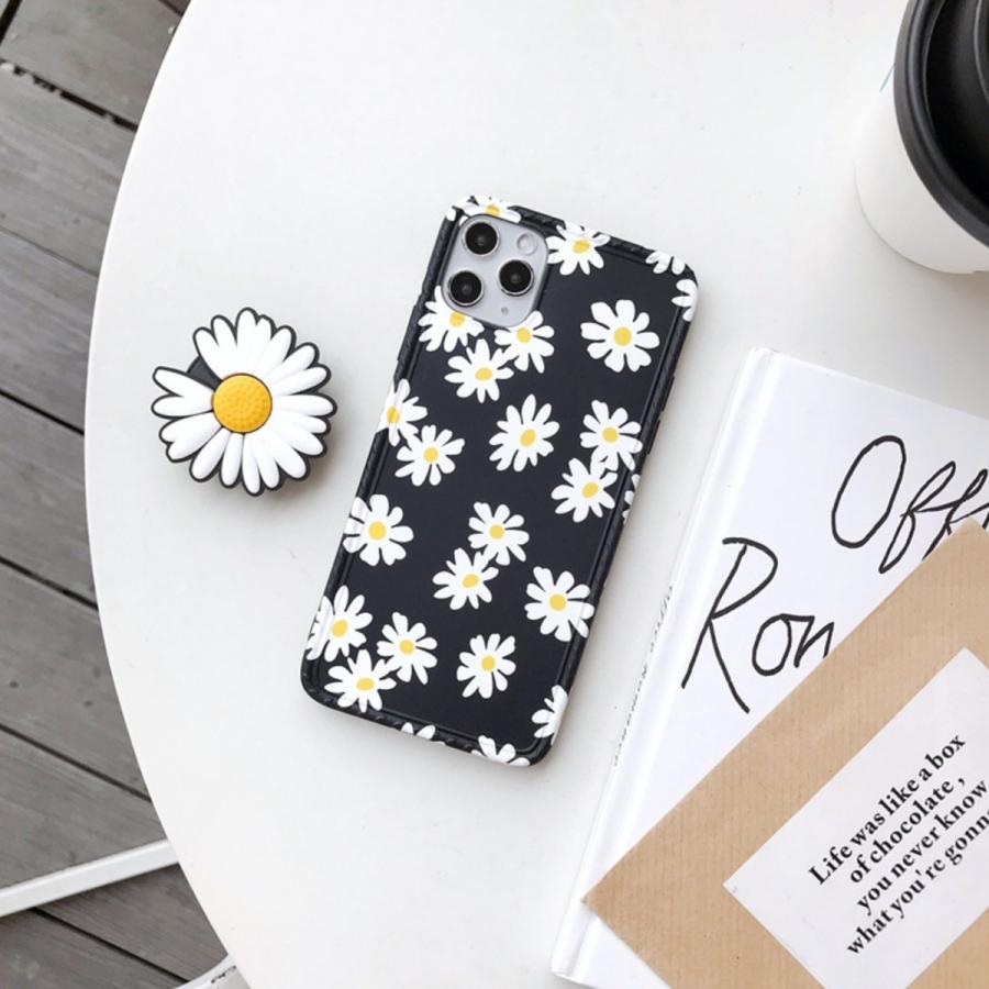 アクセサリー グリップ グリップトック スマホグリップ 入荷予定 韓国 Iphoneケース シンプル デイジー マーガレット かわいい レディース スマホケース