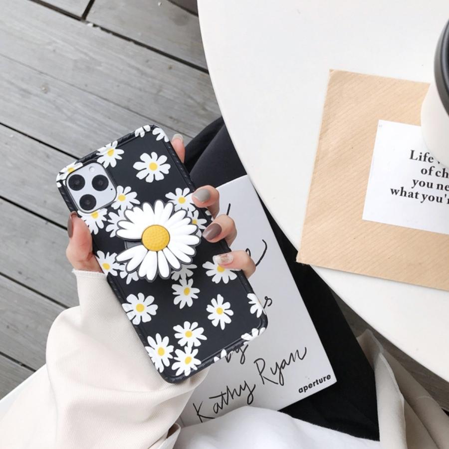 アクセサリー グリップ グリップトック スマホグリップ 入荷予定 韓国 Iphoneケース シンプル デイジー マーガレット かわいい レディース スマホケース
