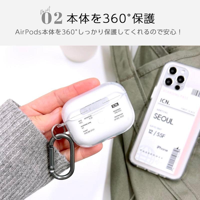 AirPods Pro3 ケース 韓国 airpods pro2 第3世代 TPU チケットデザイン