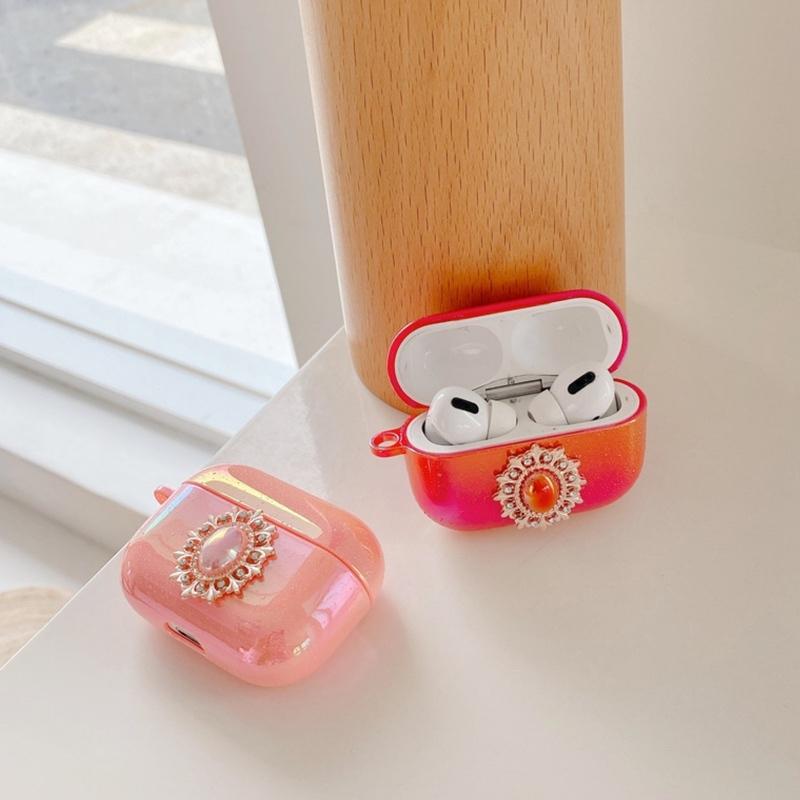airpods pro ケース 韓国 第2世代 第3世代 ビジューオーロラ