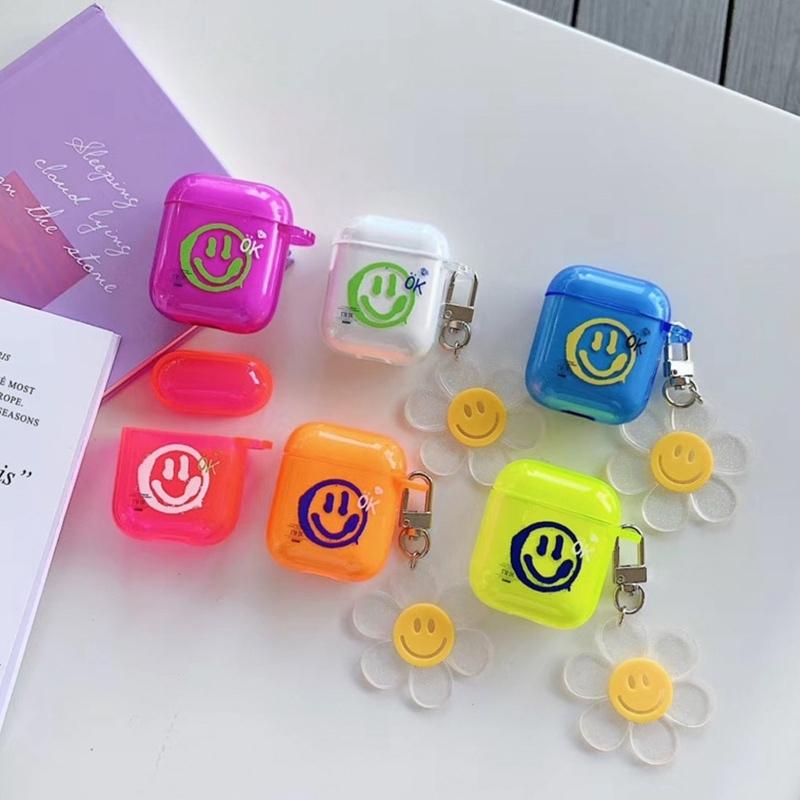 Airpods Pro ケース 韓国 プラスチック ハード スマイル ニコ エアポッド エアーポッズ プロ カバー チャーム かわいい おしゃれ イヤホン