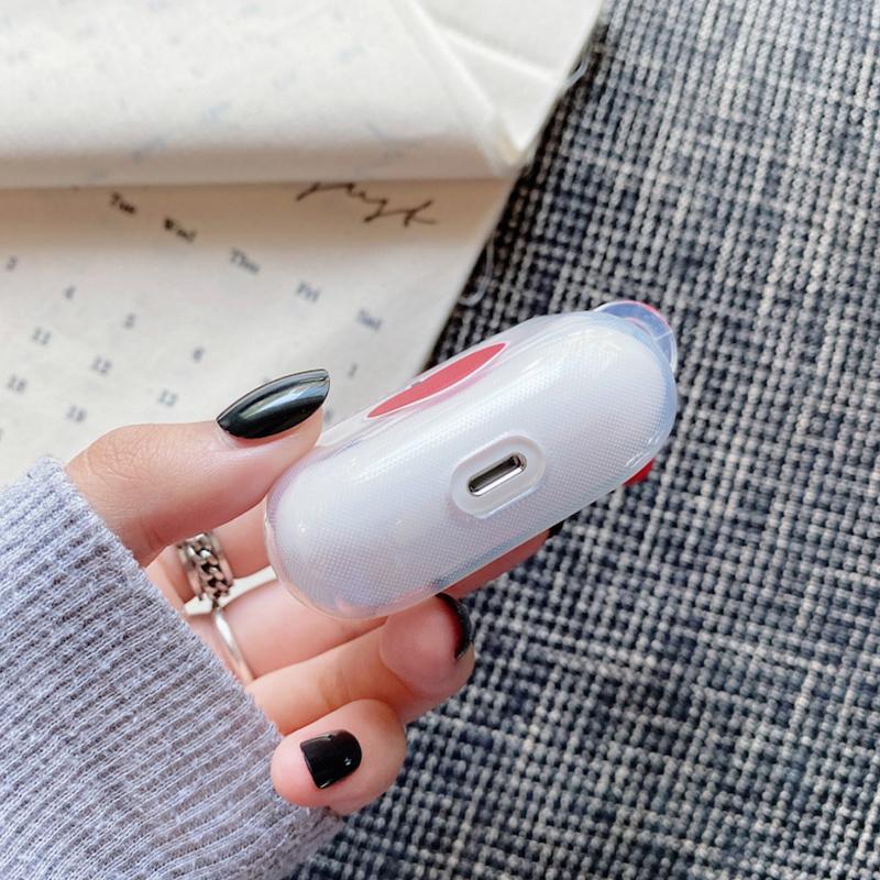airpods pro ケース 韓国 第2世代 第3世代 TPU りんご apple クリア