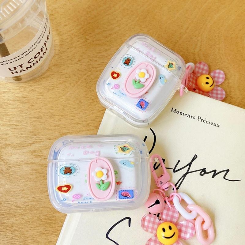 １着でも送料無料 Airpods Pro 3 ケース 韓国 Tpu 花 ロゴ クリア 透明 シンプル かわいい チャーム エアポッド エアポッズ プロ カバー レディース イヤホンケース Cisama Sc Gov Br
