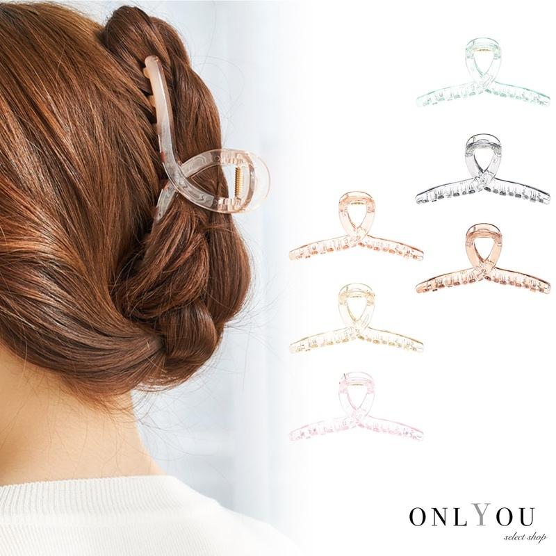 バンスクリップ ヘアアクセサリー 韓国 クリアカラー リボン 透明 大きめ 高見え ハーフアップ ヘアクリップ シンプル 大人 髪留め 簡単 おしゃれ Accessory Shop Eclan 通販 Yahoo ショッピング