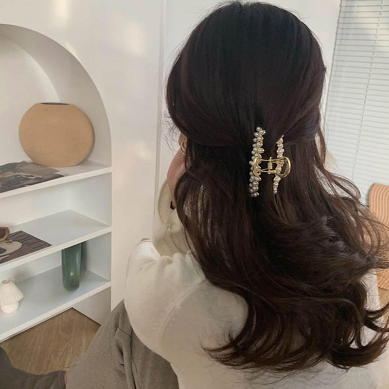 ヘアクリップ ヘアアクセサリー バンスクリップ 髪留めクリップ ヘアアクセ アクセサリー ヘアーアクセサリー 韓国 小さめ パール ゴールド :5022103305:Accessory Shop ECLAN 通販 バンズクリップ ヘアクリップ 髪留め ヘアアクセサリー メタリック ゴールド