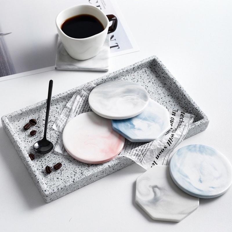 インテリア雑貨 雑貨 インスタ映え 大理石柄 小物 四角 丸 六角形 プレート 撮影小物 磁器 小さめ ミニ おしゃれ 個性的 置物 ディスプレイ アクセサリー置き | 