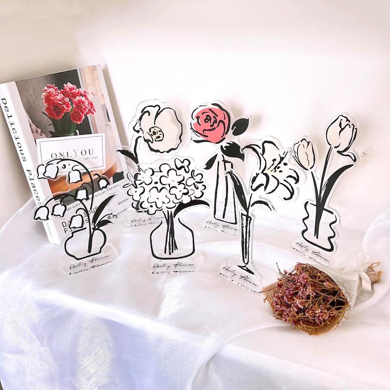 インテリア雑貨 メモクリップ 卓上 メモスタンド クリップ アクリル スタンド 雑貨 写真映え 撮影小物 おしゃれ かわいい ディスプレイ