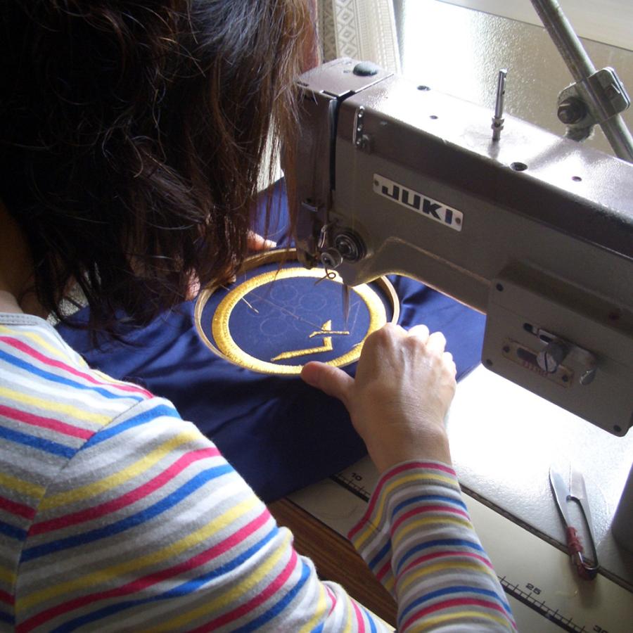高級刺繍家紋額 13 丸に桔梗 日本 伝統 家紋 身近 家族 繁栄 健康 末