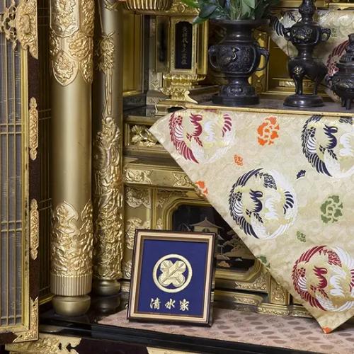高級刺繍家紋額 15 丸に五三桐 日本 伝統 家紋 身近 家族 繁栄 健康 末