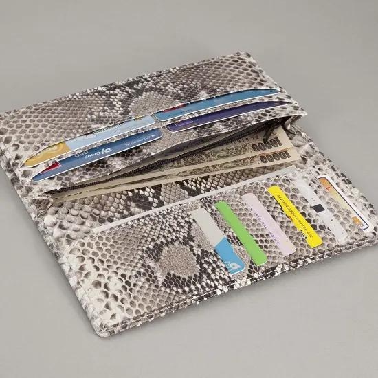 開運祈願 全面ニシキ蛇長財布（3663）ダイヤモンドパイソン革 金運