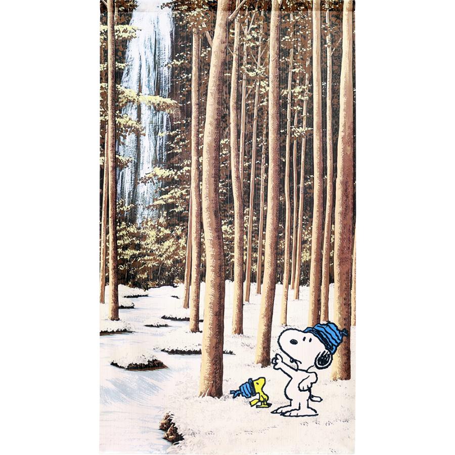 PEANUT SNOOPY スヌーピー 階段 部屋 目隠し 間仕切し のれん 玄関 部屋 タペストリー カーテン カフェカーテン Eclea 爆売 爆買 (スヌーピーと四季のれん 冬) |  | 08