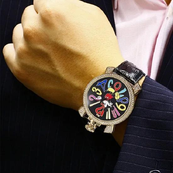 ディズニーファンタジーカラー時計 ブラック 世界限定腕時計 100石以上