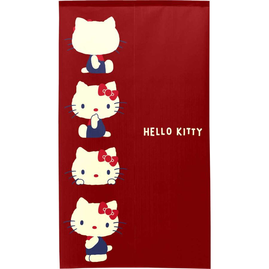 キティ のれん　暖簾　レトロ ハローキティ ハローキティのれん レトロカラー 紺 インテリア お部屋