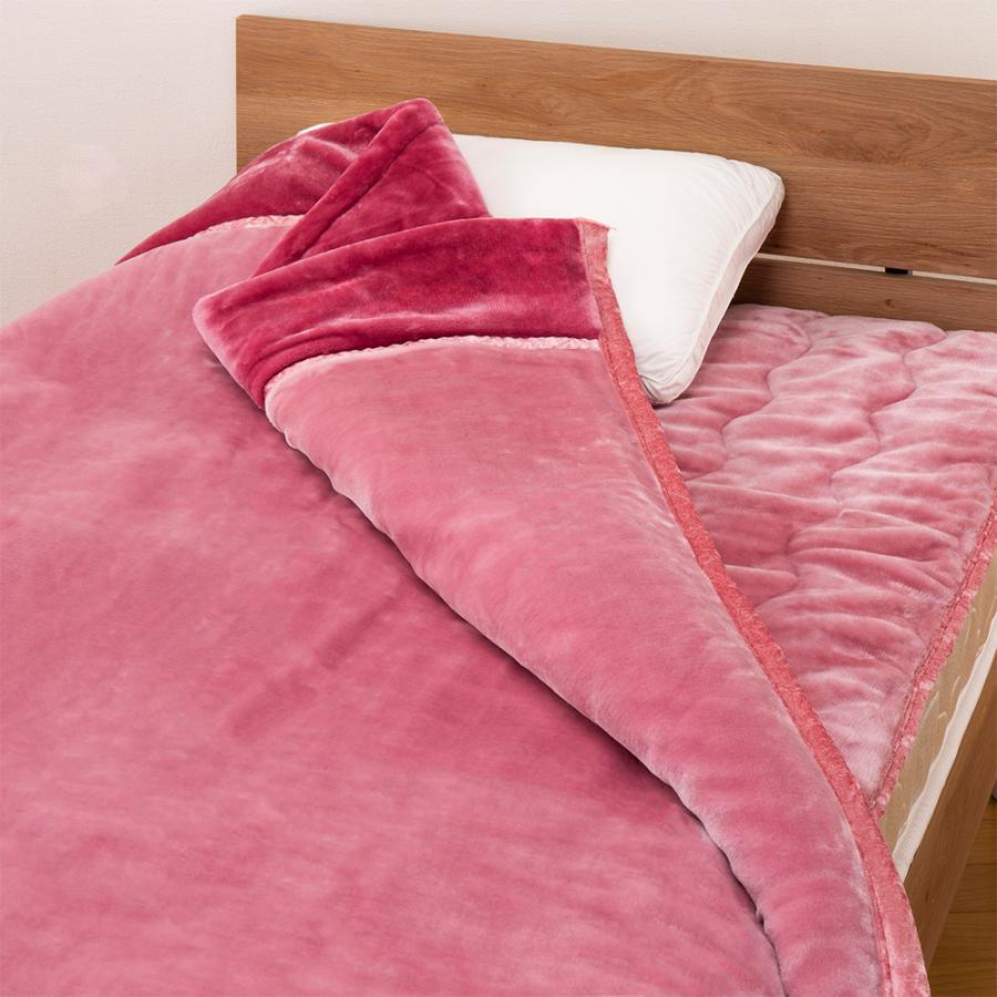 テイジン あったか掛け毛布【ダブル】フラワーピンク超軽量あたたかい