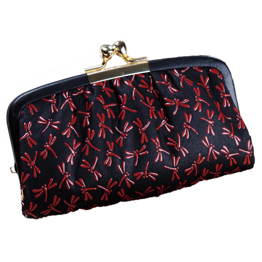 まとめ買い 2個セット 鹿革印傳本漆 トンボ柄 親子がま口財布 419-3