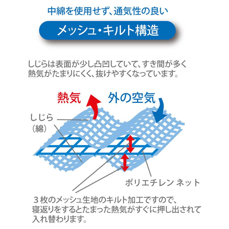 まとめ買い 2枚セット 風通しよか 敷きパッド 枕カバー付 快眠 快適 快眠 メッシュ キルト構造 しじら生地 通気性 オールシーズン快適 ひんやり Eclea 爆売 爆買 |  | 07
