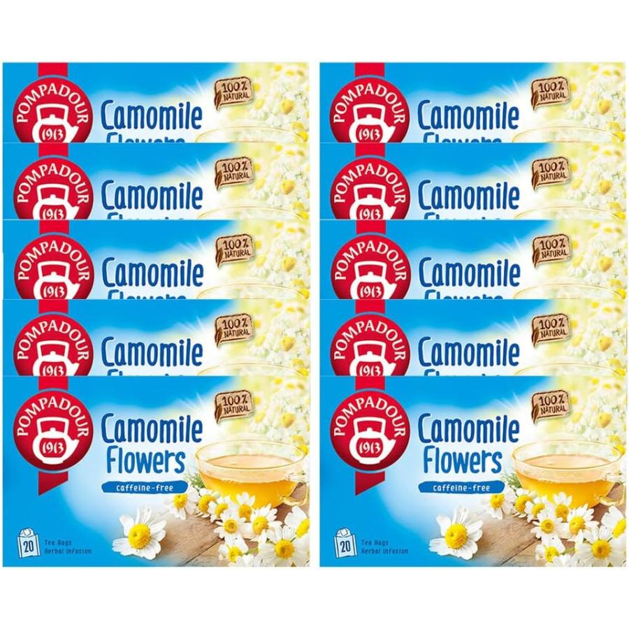 ポンパドール　カモミールフラワー　30g(1.5g×20TB)×10箱    総数200pc | POMPADOUR