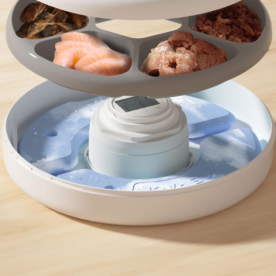 自動給餌器 コードレス ウェット/ドライフード対応 6食分 アイスパック2個付き pf2_01.jpg