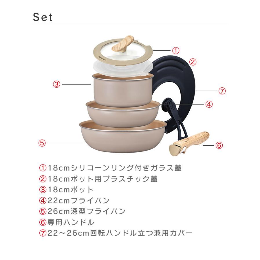 evercook フライパンセット IH エバークック IH対応 着脱式 evercook フライパンセット IH エバークック IH対応 着脱式