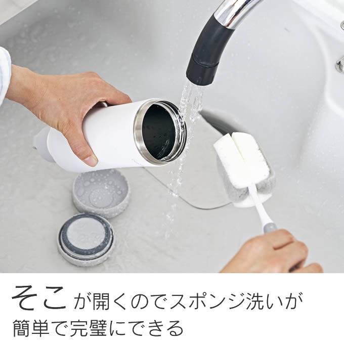 2本セット！ソラシドエア　スリムアルミニウムボトル sokomo そこまで洗えるボトル800ml ホワイト SAMB800WH 【HO