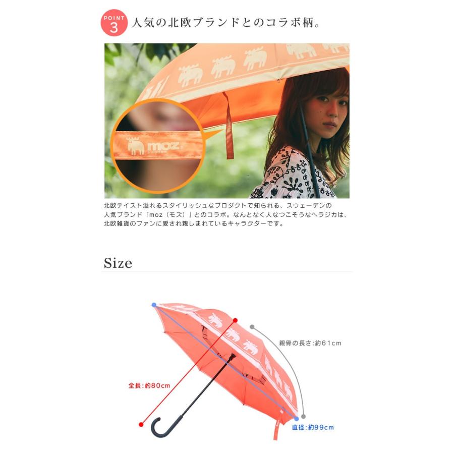 moz（モズ） 雨傘 2重傘 circus サーカス×moz 傘立て不要 逆さに開く
