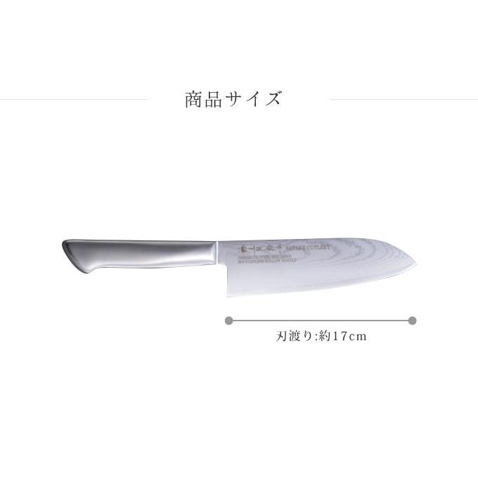 濃州正宗作 包丁 三徳 ダマスカス 17cm 佐竹産業 800-631 : エクリティ