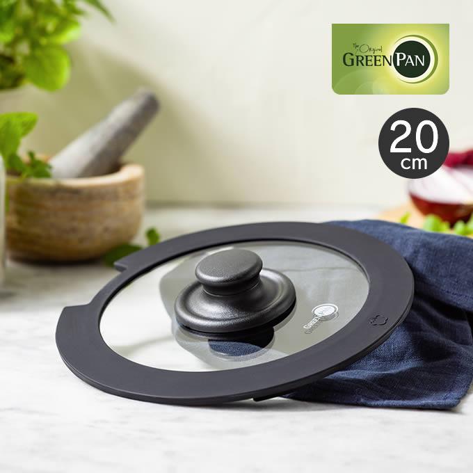GREEN PAN（グリーンパン） クリックシェフ ガラス蓋20cm CC008863-104