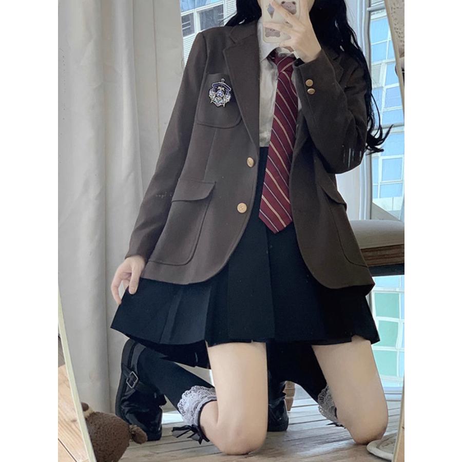 卒業式 スーツ 女の子 韓国風 卒服 セット 4点セット 小学生 中学生 高校生 フォーマルスーツ スカート ジャケット 入学式 JK 成人式 子供服 ゆったり  160 | ブランド登録なし | 25