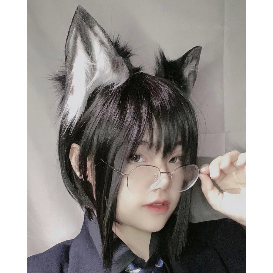 ハロウイン仮装 コスプレ道具 耳としっぽセット けもみみ