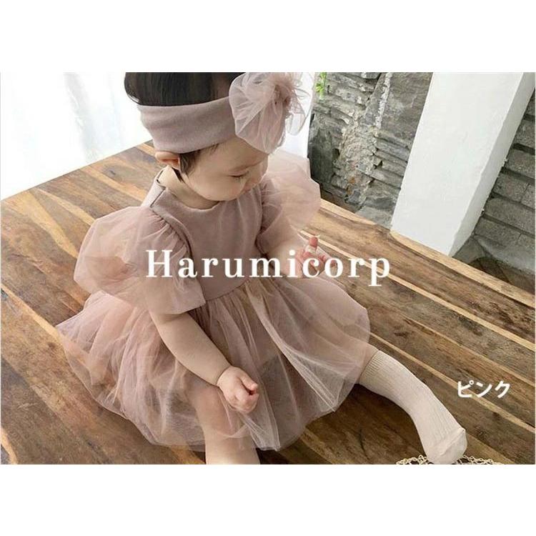 ロンパース 女の子 ヘアバンド付き ベビー服 ワンピース キッズ ドレス 子供 結婚式 フォーマル 子供服 新生児 赤ちゃん おしゃれ 可愛い 子ども服 誕生日 初節 | ブランド登録なし | 01